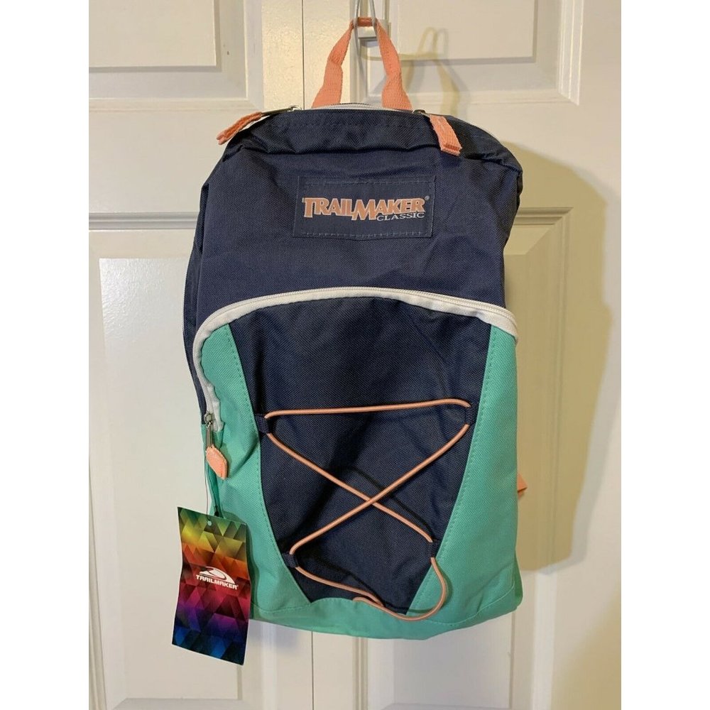NEW TRAILMAKER CLASSIC FULL SIZE 17" INCHES FULL SIZE BACKPACK BLUE‎ NWT